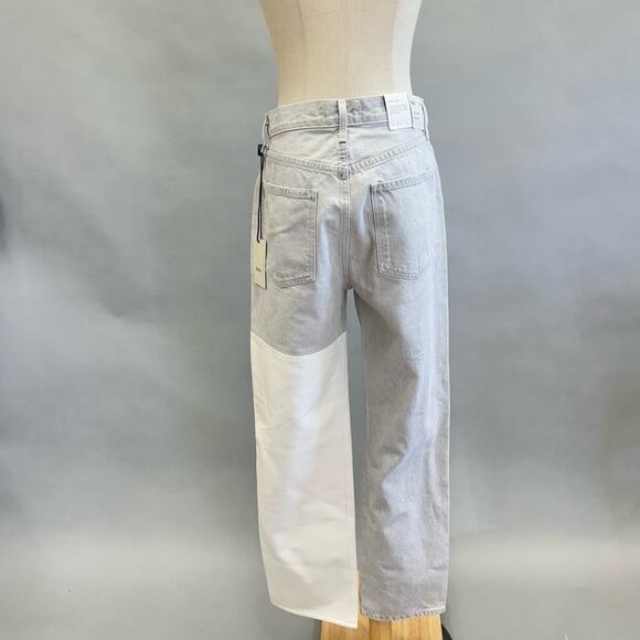 Agolde Pieced '90s Pinch Waist Jeans in Coin/Lace Recycled LeatherSize 28 NWT - Picture 10 of 16